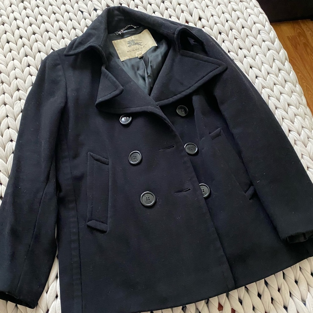 Women’s Burberry Pea Coat - Black Size L